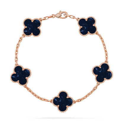 [Lira Jewelry]CLOVER 5 MOTIF PIETERSITE BRACELET COLLECTION