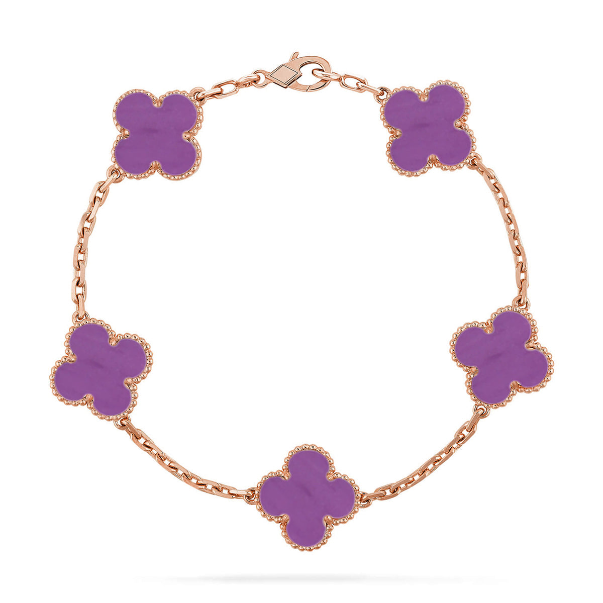 [Lira Jewelry] CLOVER 5 MOTIF VIOLET BRACELET COLLECTION