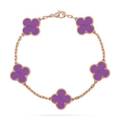 [Lira Jewelry] CLOVER 5 MOTIF VIOLET BRACELET COLLECTION
