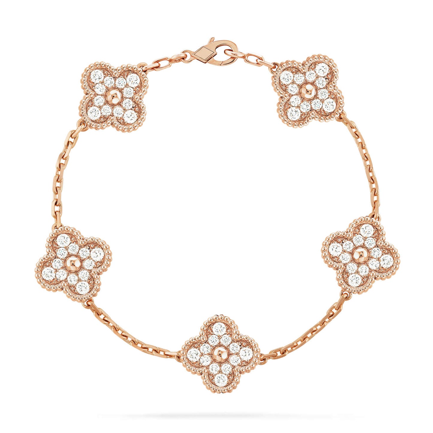 [StLira Jewelryar Jewelry] CLOVER 5 MOTIF FULL DIAMOND BRACELET COLLECTION