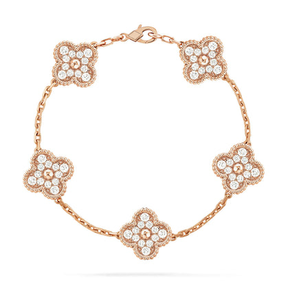[StLira Jewelryar Jewelry] CLOVER 5 MOTIF FULL DIAMOND BRACELET COLLECTION