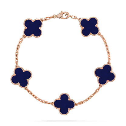 [Lira Jewelry]CLOVER 5 MOTIF LAPIS LAZULI BRACELET COLLECTION