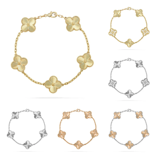 [Lira Jewelry] CLOVER 5 MOTIF LASER BRACELET COLLECTION