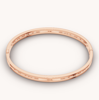 [Lira Jewelry]ZERO 1 SPIRAL LOGO PINK GOLD BRACELET