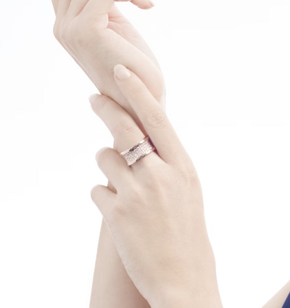 [Lira Jewelry]ZERO 1 WITH PAVED DIAMONDS ON THE SPIRAL RING
