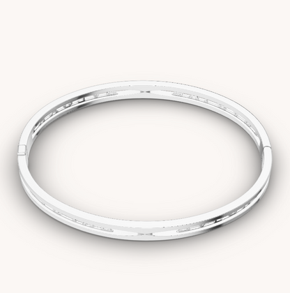 [Lira Jewelry]ZERO 1 SPIRAL LOGO SILVER BRACELET