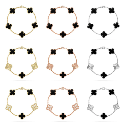 [Lira Jewelry] CLOVER 5 MOTIF ONYXS BRACELET COLLECTION