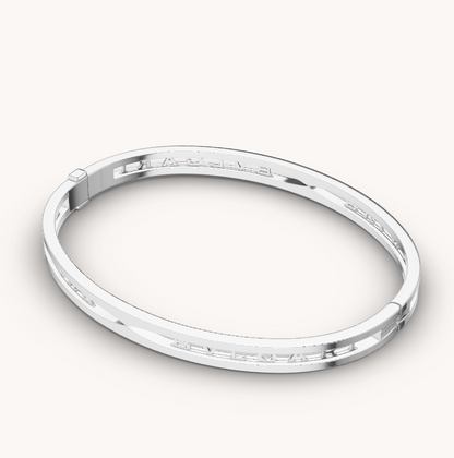 [Lira Jewelry]ZERO 1 SPIRAL LOGO SILVER BRACELET