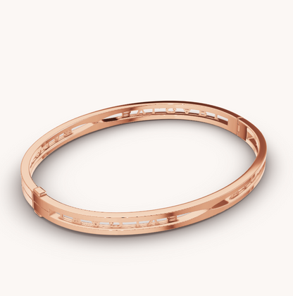 [Lira Jewelry]ZERO 1 SPIRAL LOGO PINK GOLD BRACELET
