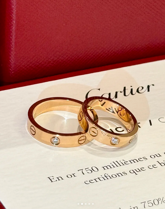 [Lira Jewelry]LOVE RING 4MM 1 DIAMOND
