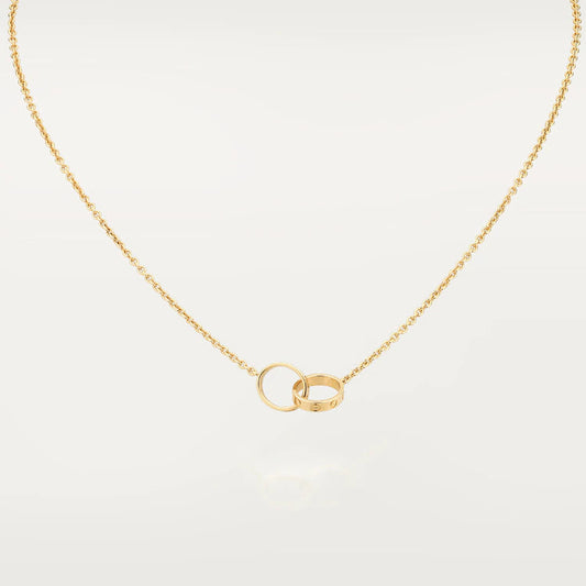 [Lira Jewelry]LOVE NECKLACE DOUBLE RING GOLD