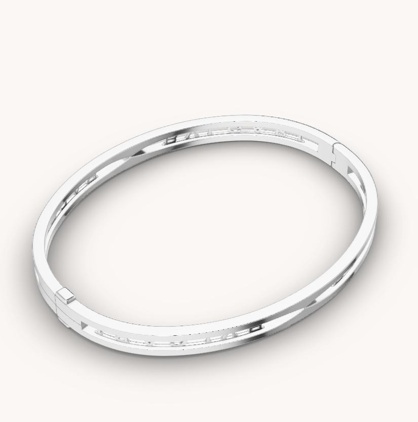 [Lira Jewelry]ZERO 1 SPIRAL LOGO SILVER BRACELET