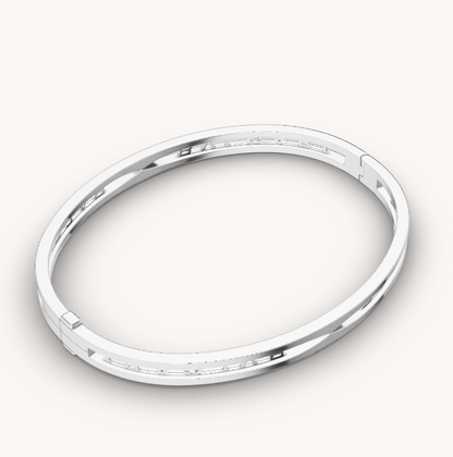 [Lira Jewelry]ZERO 1 SPIRAL LOGO SILVER BRACELET