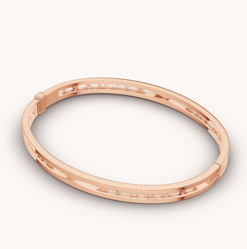 [Lira Jewelry]ZERO 1 SPIRAL LOGO PINK GOLD BRACELET