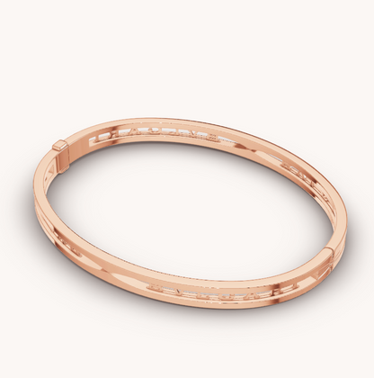 [Lira Jewelry]ZERO 1 SPIRAL LOGO PINK GOLD BRACELET