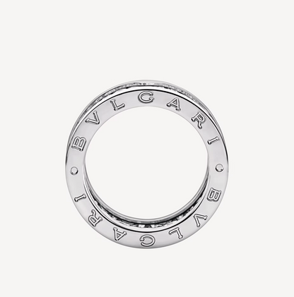 [Lira Jewelry]ZERO 1 WITH PAVED DIAMONDS ON THE SPIRAL RING