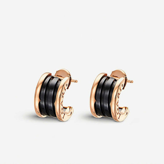 [Lira Jewelry]ZERO 1 PINK GOLD CERAMIC EARRINGS