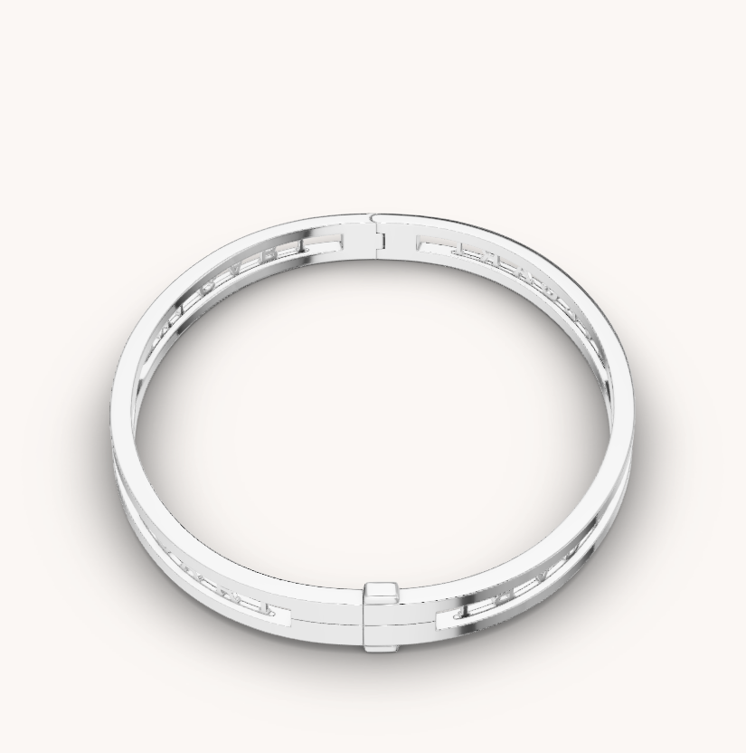 [Lira Jewelry]ZERO 1 SPIRAL LOGO SILVER BRACELET