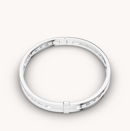 [Lira Jewelry]ZERO 1 SPIRAL LOGO SILVER BRACELET