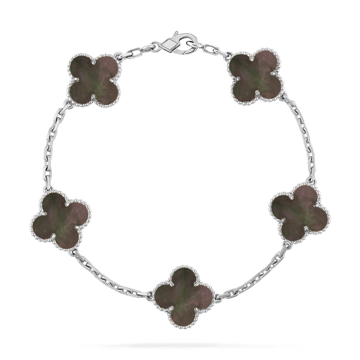 [Lira Jewelry] CLOVER 5 MOTIF GRAY MOP BRACELET COLLECTION