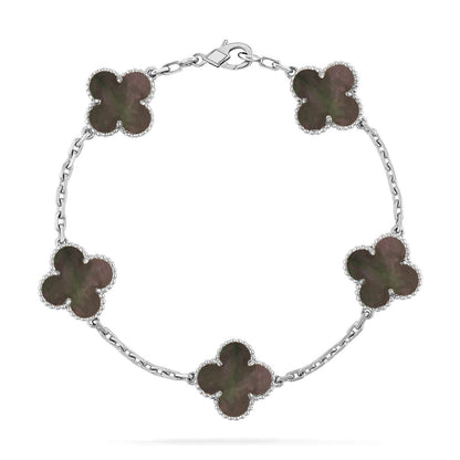 [Lira Jewelry] CLOVER 5 MOTIF GRAY MOP BRACELET COLLECTION