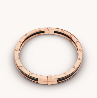 [Lira Jewelry]ZERO 1 PINK GOLD WITH MATTE BLACK CERAMIC BRACELET