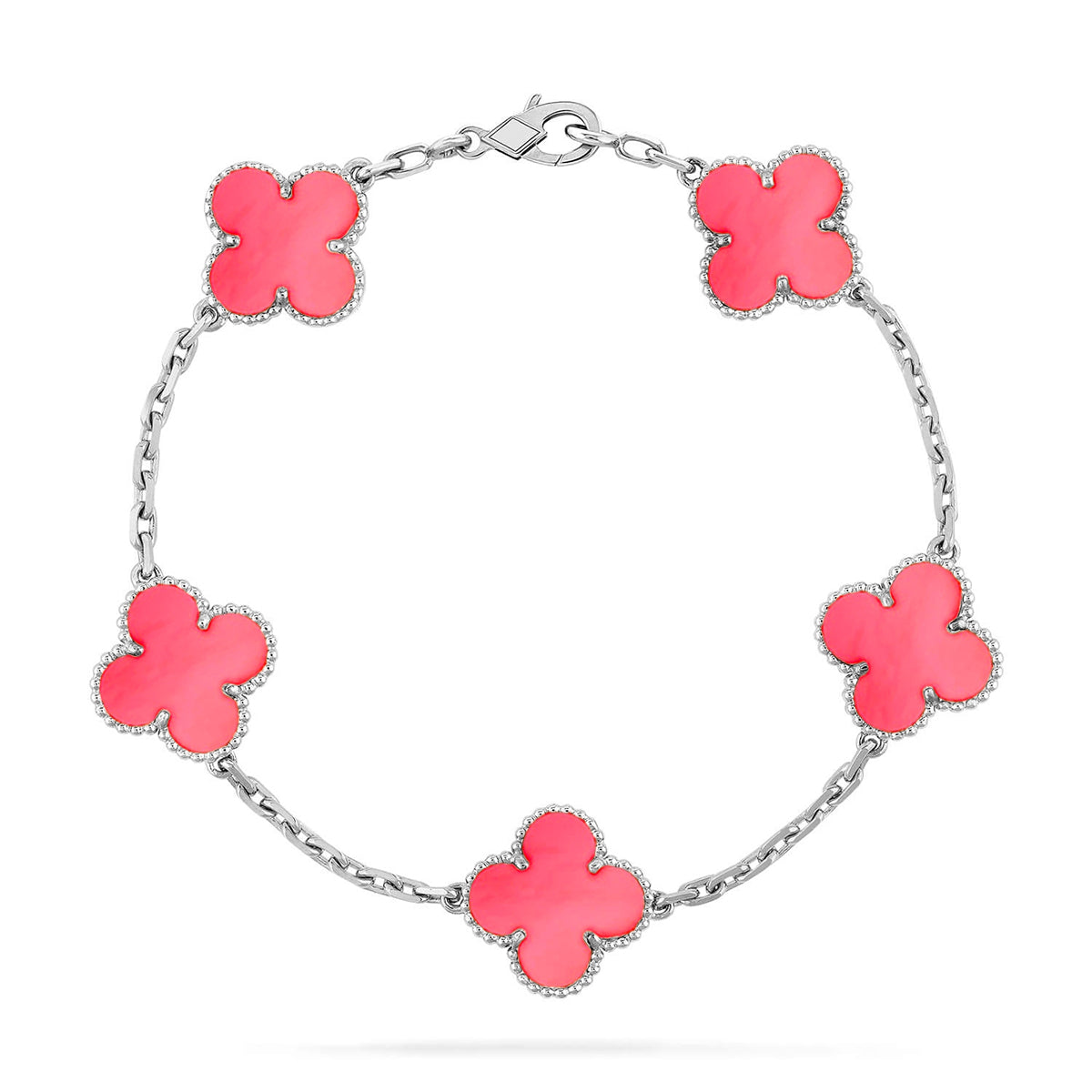 [Lira Jewelry] CLOVER 5 MOTIFS  PINK MOP BRACELET COLLECTION