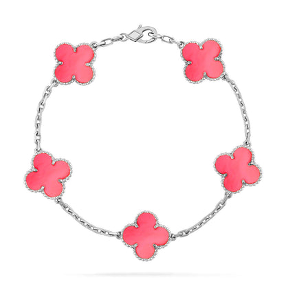 [Lira Jewelry] CLOVER 5 MOTIFS  PINK MOP BRACELET COLLECTION