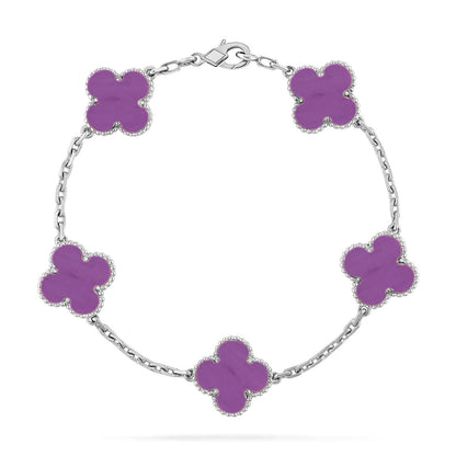[Lira Jewelry] CLOVER 5 MOTIF VIOLET BRACELET COLLECTION
