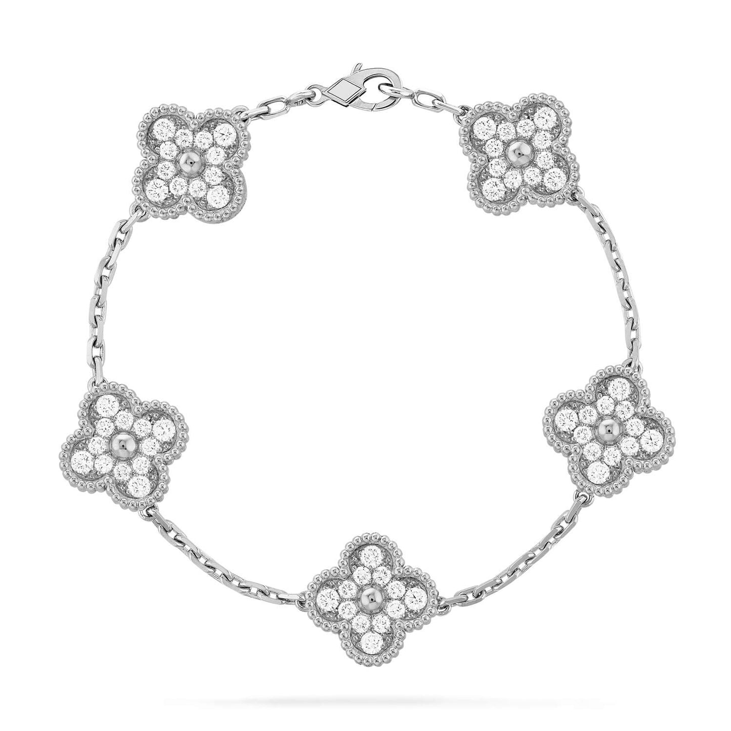 [StLira Jewelryar Jewelry] CLOVER 5 MOTIF FULL DIAMOND BRACELET COLLECTION