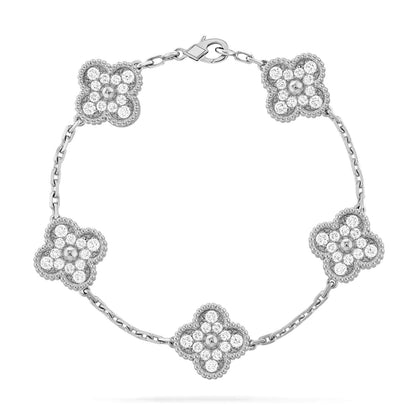 [StLira Jewelryar Jewelry] CLOVER 5 MOTIF FULL DIAMOND BRACELET COLLECTION