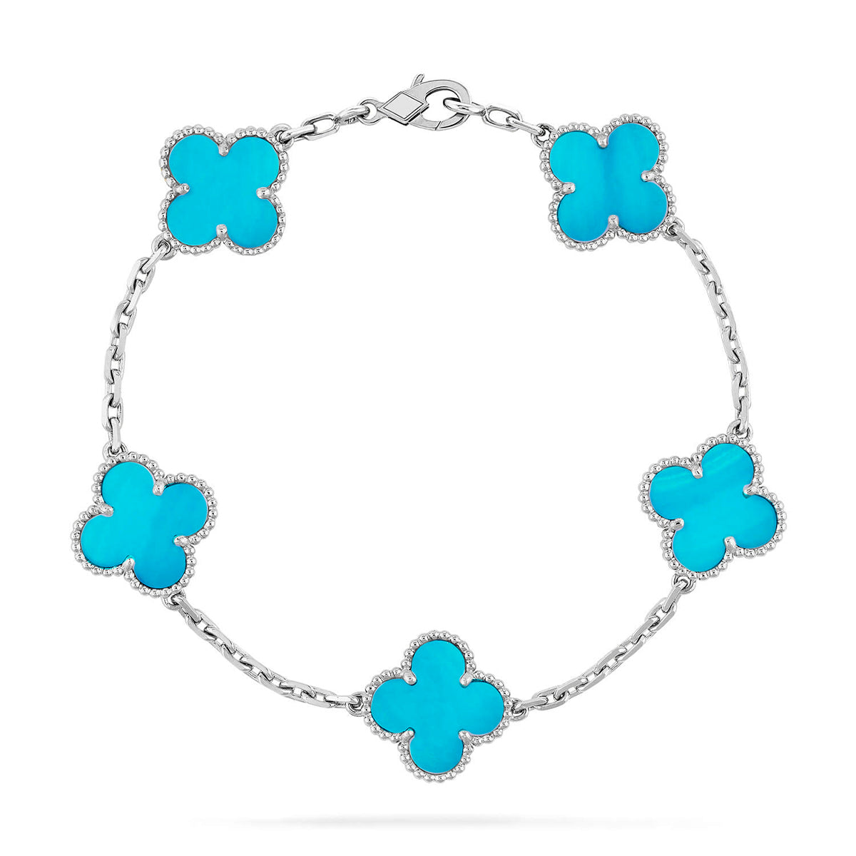 [Lira Jewelry] CLOVER 5 MOTIF TURQUOISE BRACELET COLLECTION