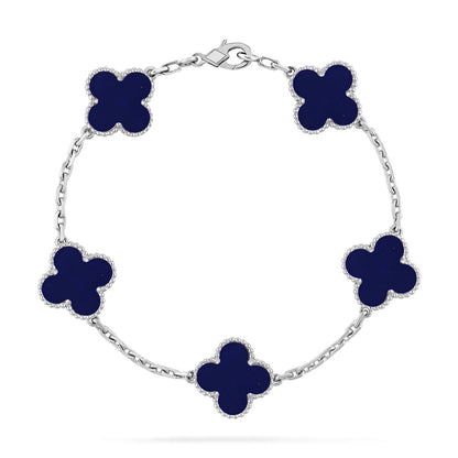 [Lira Jewelry]CLOVER 5 MOTIF LAPIS LAZULI BRACELET COLLECTION