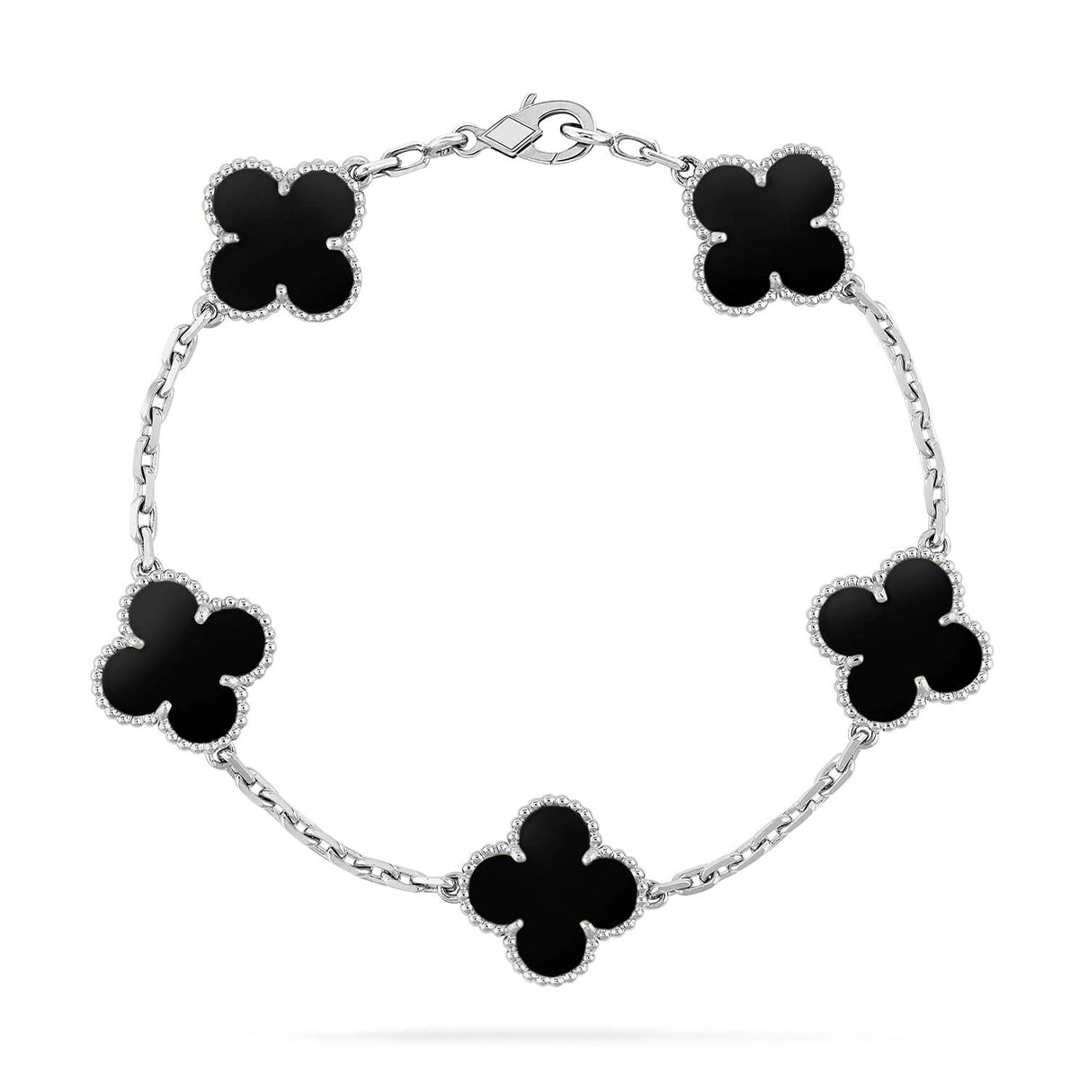 [Lira Jewelry] CLOVER 5 MOTIF ONYXS BRACELET COLLECTION