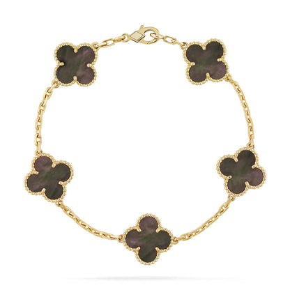 [Lira Jewelry] CLOVER 5 MOTIF GRAY MOP BRACELET COLLECTION
