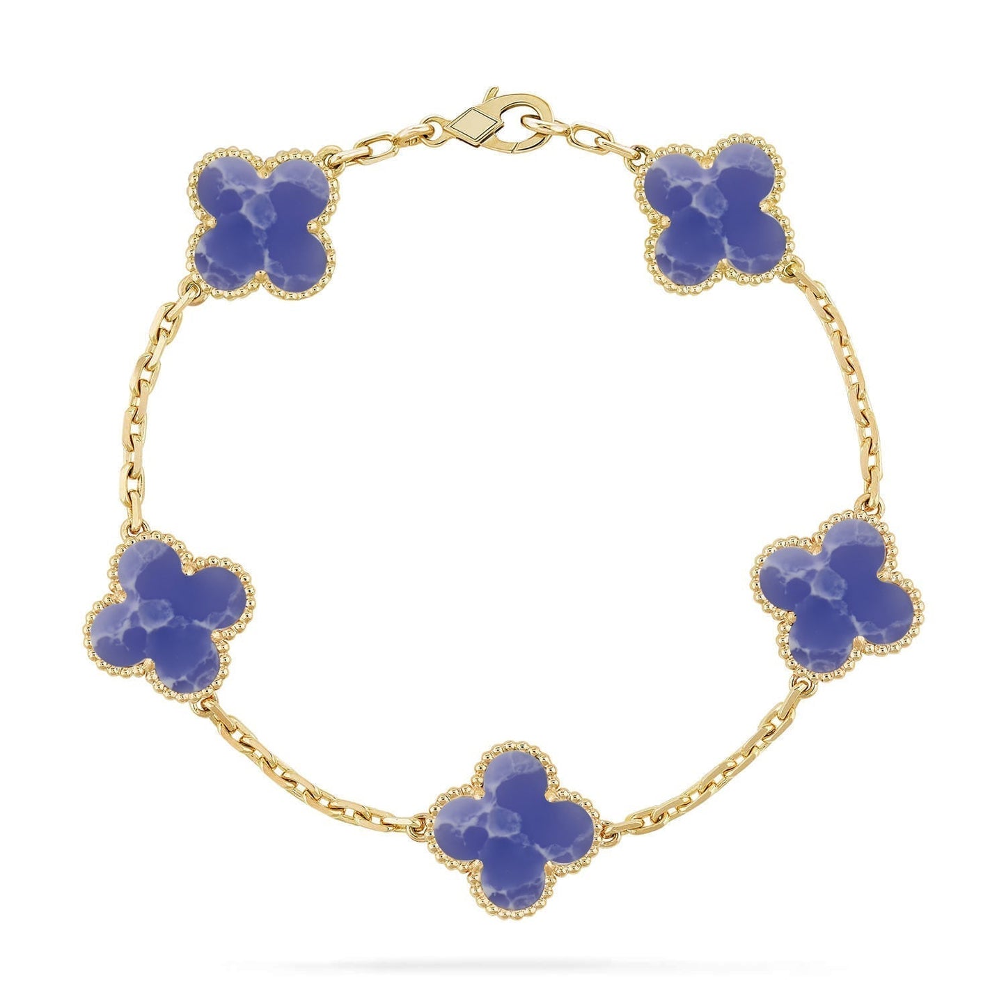 [Lira Jewelry]CLOVER 5 MOTIF BLUE VEINS BRACELET COLLECTION