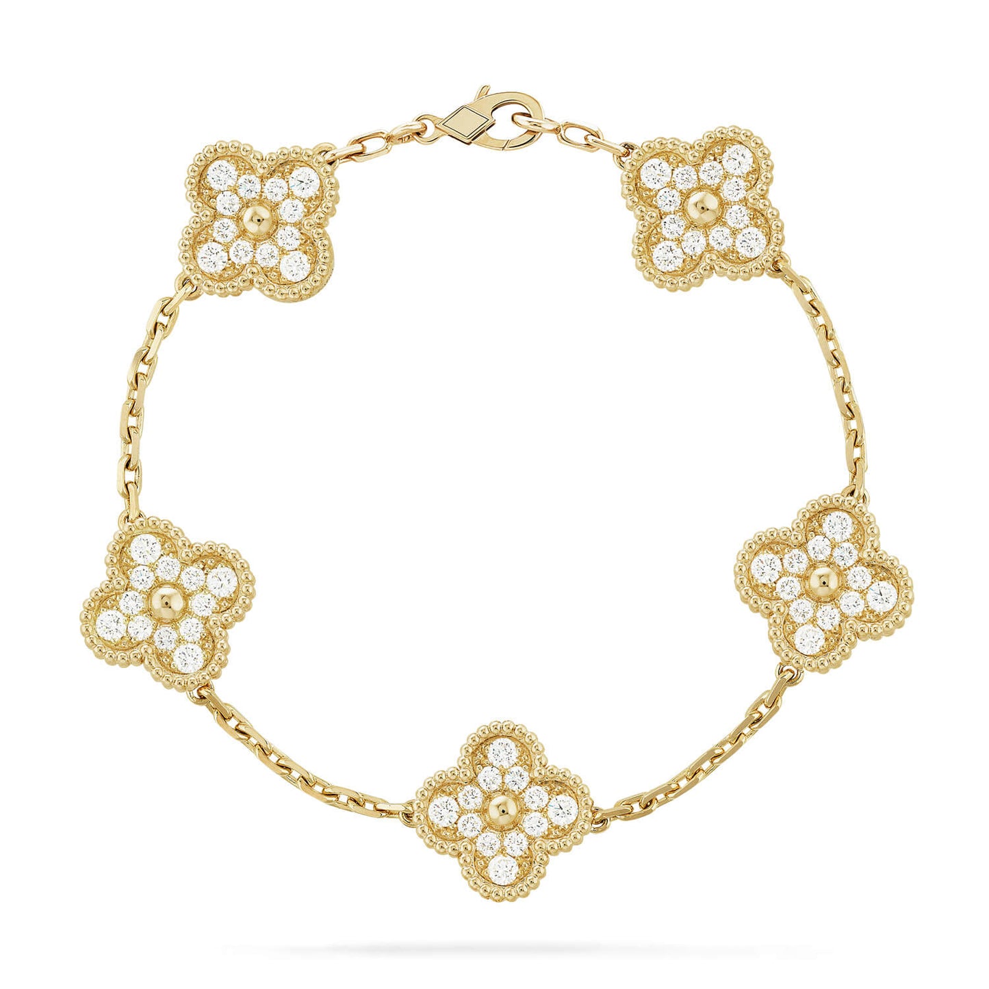 [StLira Jewelryar Jewelry] CLOVER 5 MOTIF FULL DIAMOND BRACELET COLLECTION