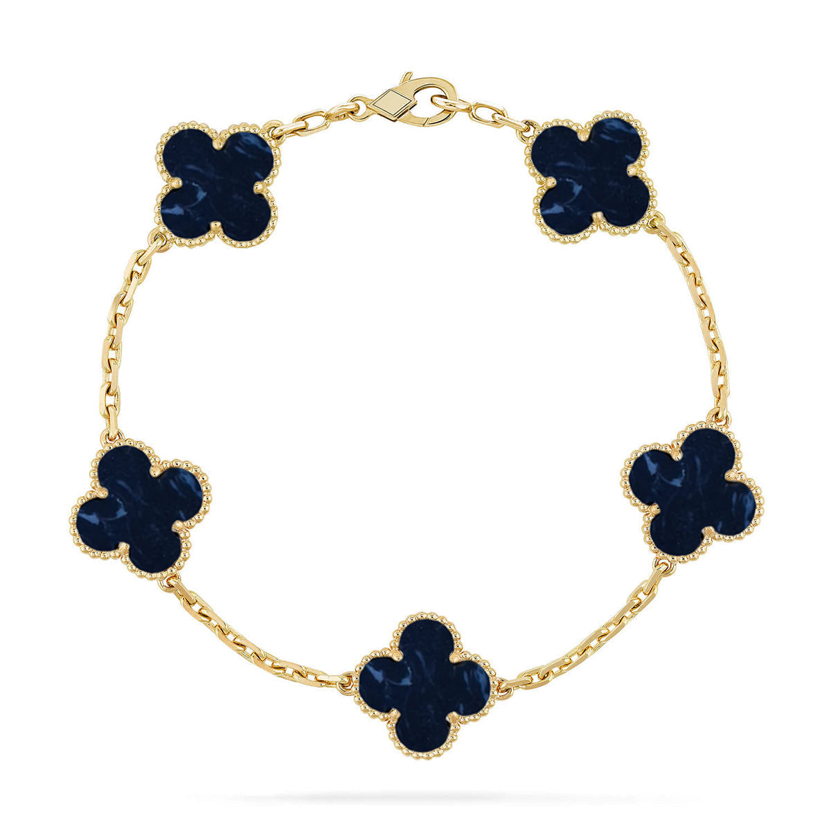 [Lira Jewelry]CLOVER 5 MOTIF PIETERSITE BRACELET COLLECTION