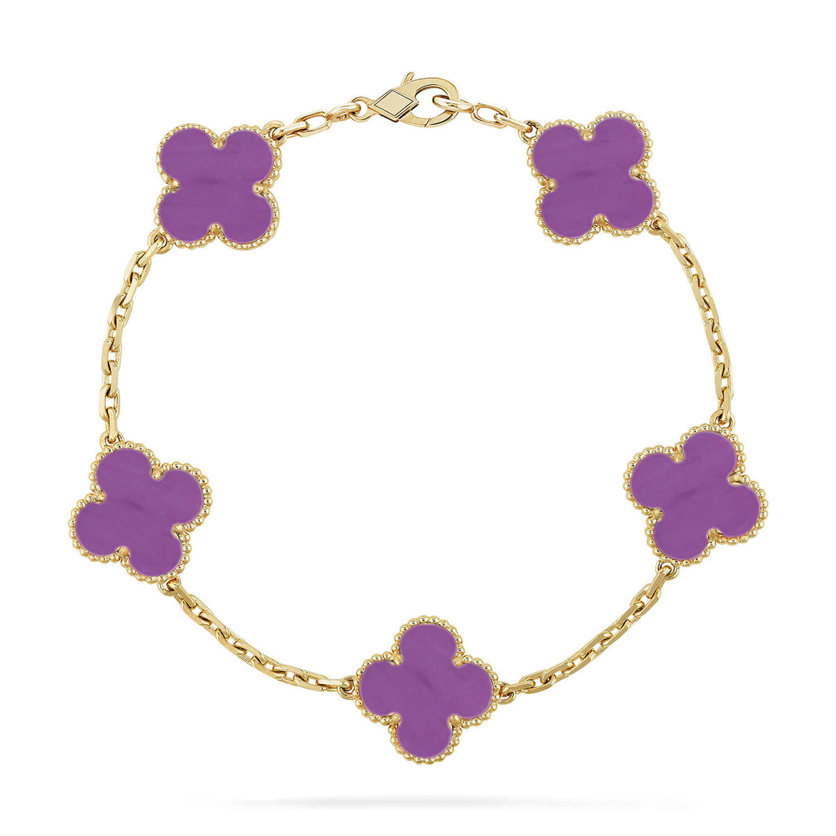 [Lira Jewelry] CLOVER 5 MOTIF VIOLET BRACELET COLLECTION
