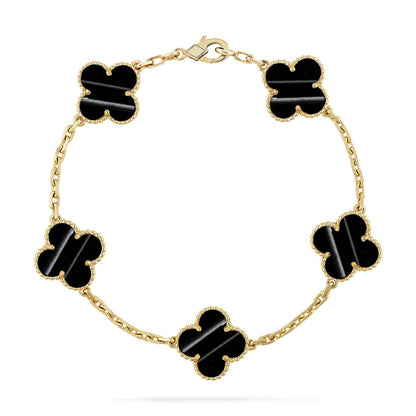 [Lira Jewelry] CLOVER 5 MOTIF PULSAR STONE BRACELET COLLECTION