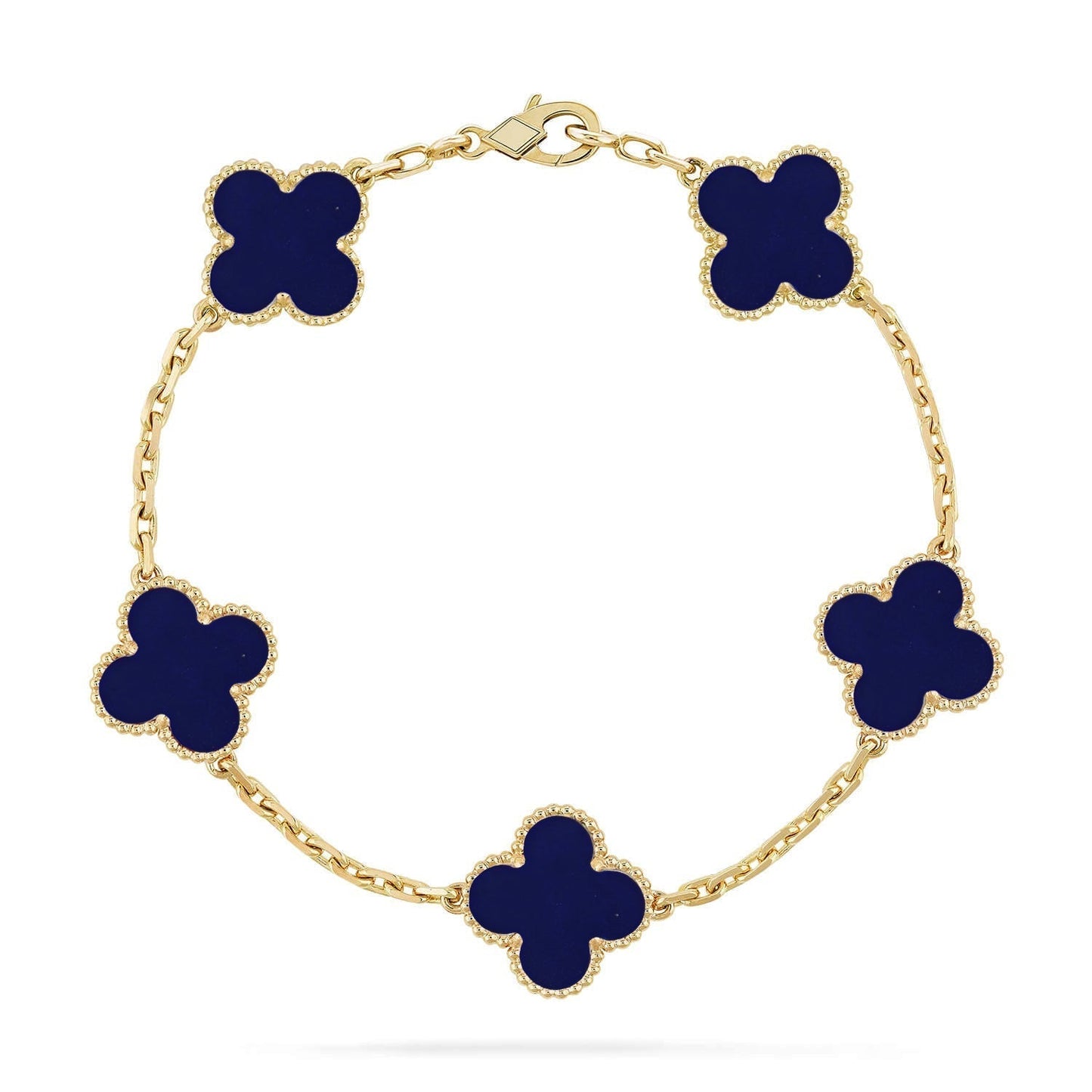 [Lira Jewelry]CLOVER 5 MOTIF LAPIS LAZULI BRACELET COLLECTION