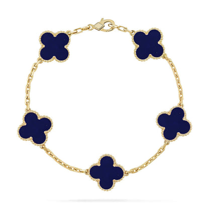 [Lira Jewelry]CLOVER 5 MOTIF LAPIS LAZULI BRACELET COLLECTION