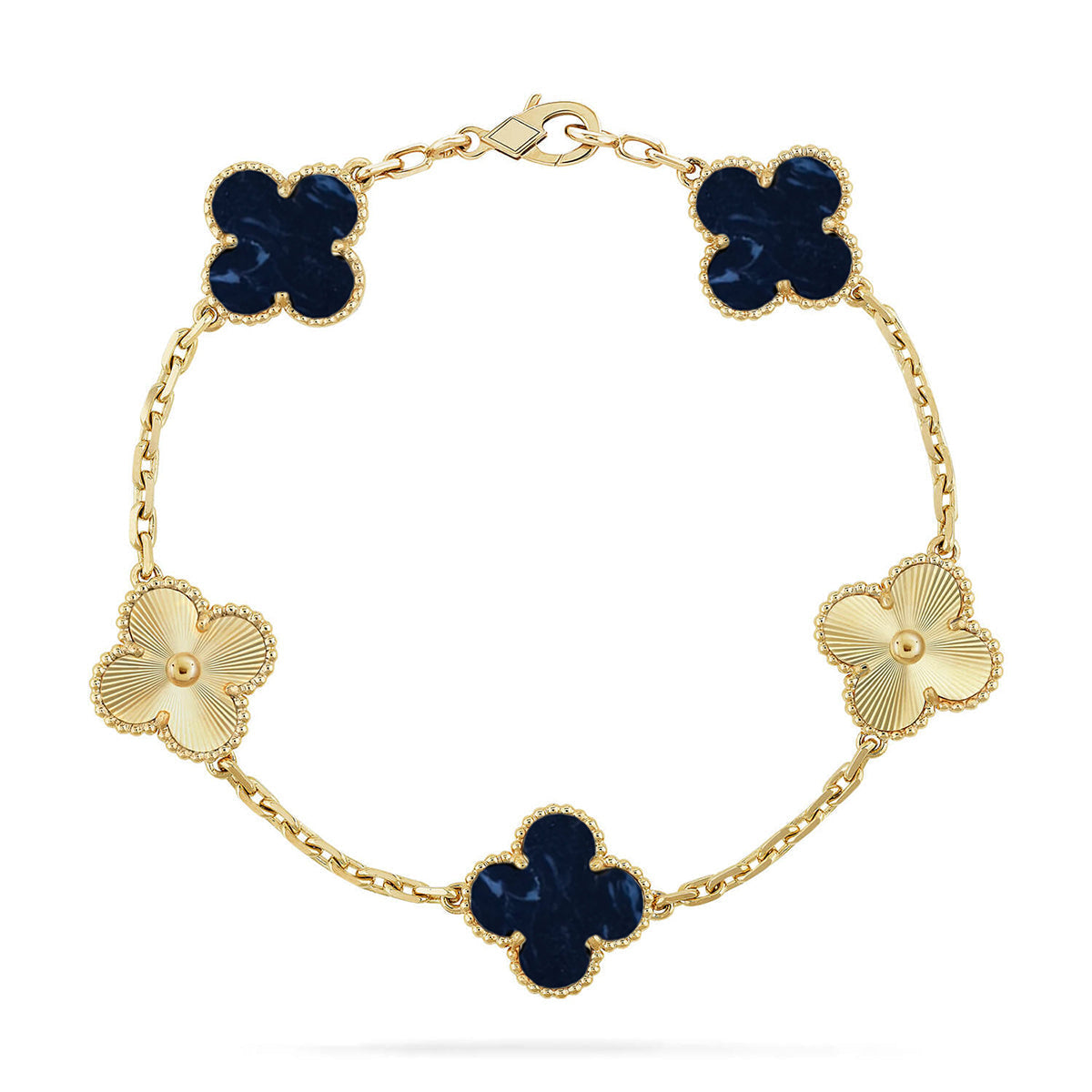 [Lira Jewelry]CLOVER 5 MOTIF PIETERSITE BRACELET COLLECTION