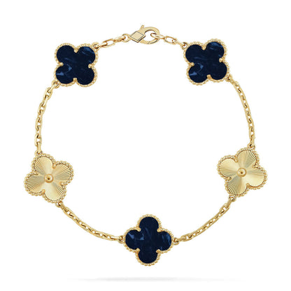[Lira Jewelry]CLOVER 5 MOTIF PIETERSITE BRACELET COLLECTION