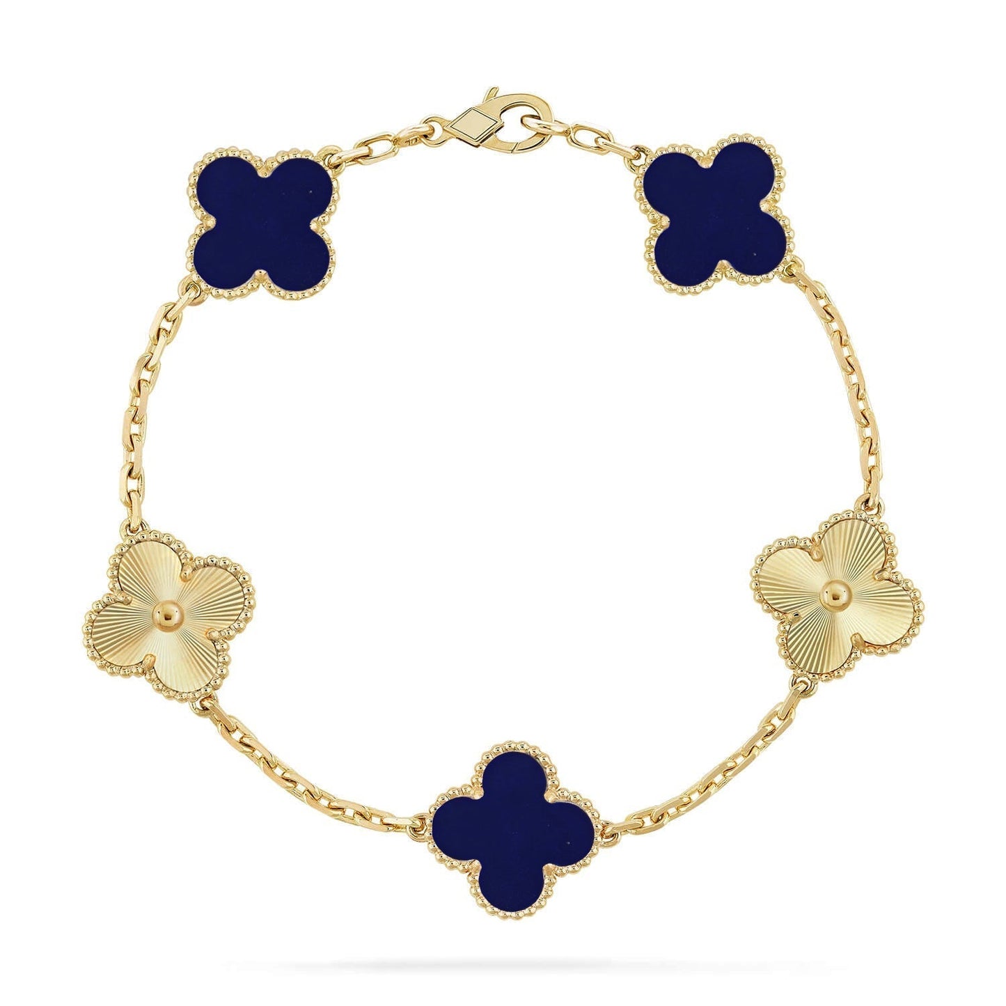[Lira Jewelry]CLOVER 5 MOTIF LAPIS LAZULI BRACELET COLLECTION