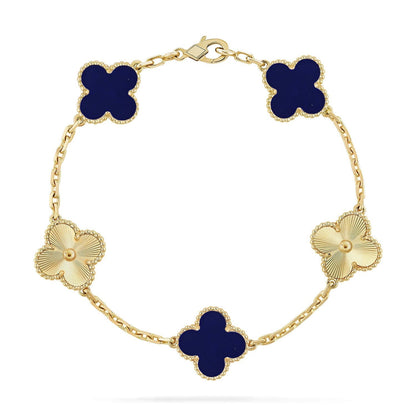[Lira Jewelry]CLOVER 5 MOTIF LAPIS LAZULI BRACELET COLLECTION