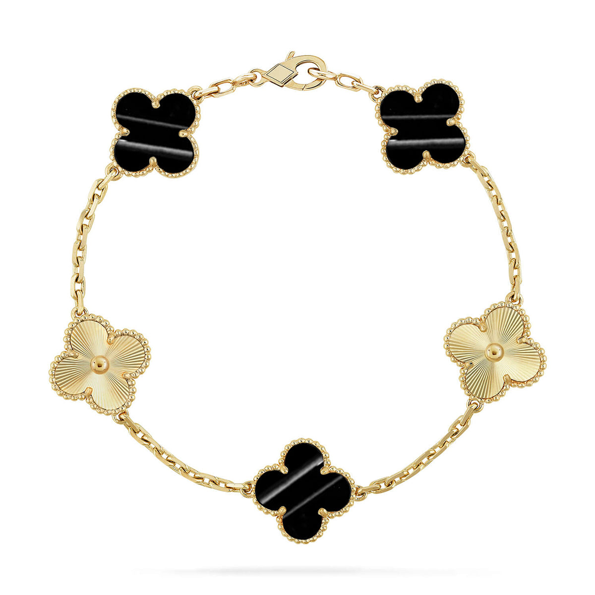 [Lira Jewelry] CLOVER 5 MOTIF PULSAR STONE BRACELET COLLECTION