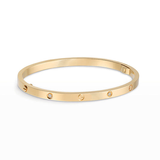 [Lira Jewelry]LOVE BRACELET 3.65MM 6 DIAMONDS