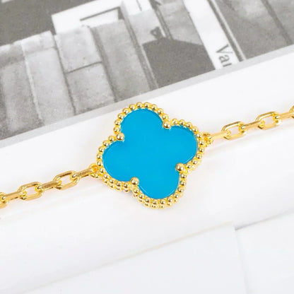 [Lira Jewelry] CLOVER 5 MOTIF TURQUOISE BRACELET COLLECTION