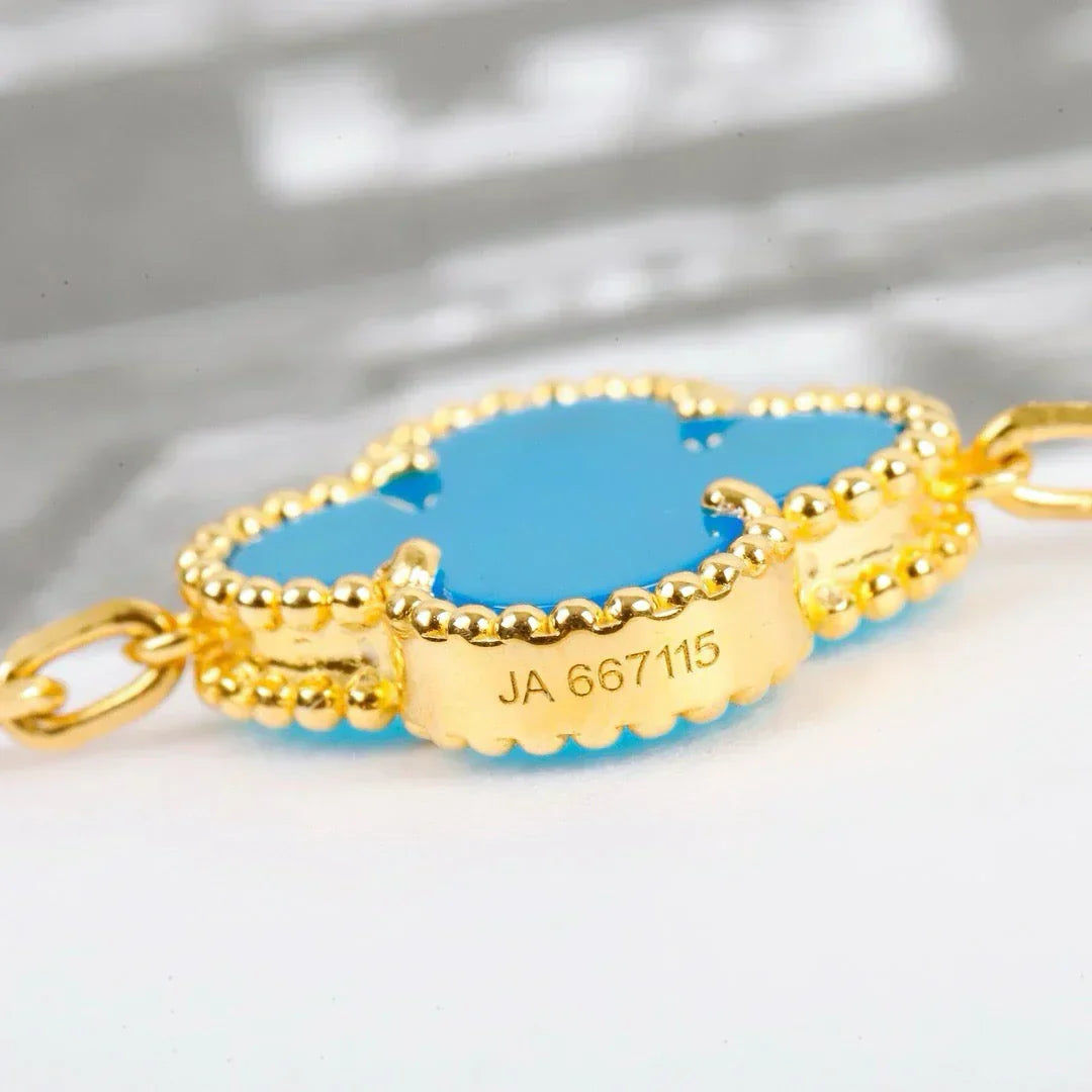 [Lira Jewelry] CLOVER 5 MOTIF TURQUOISE BRACELET COLLECTION